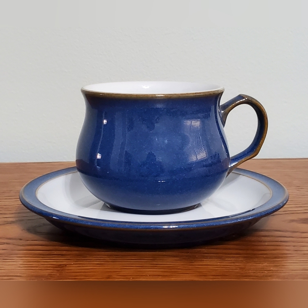 Denby Imperial Blue Tea Cup and Saucer set (8 available)